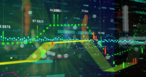 Dynamic Financial Data with Abstract Stock Market Graphs - Download Free Stock Images Pikwizard.com