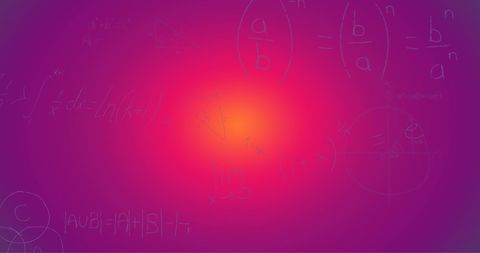 Mathematical Formulas on Colorful Gradient Background