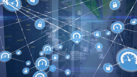 Cybersecurity and Internet Speed Concept in Data Center
