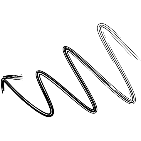 Black arrow on transparent background for growth concepts