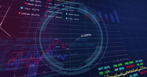 Digital Interface with Financial Data Analysis Concept - Download Free Stock Images Pikwizard.com
