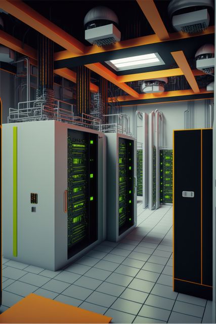 State-of-the-Art Data Center with Modern Server Racks - Download Free Stock Images Pikwizard.com