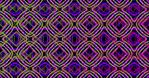 Colorful Geometric Neon Pattern Loop Animation