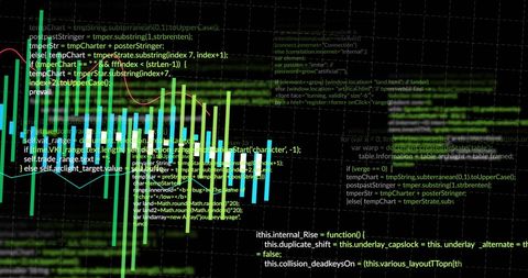 Financial Data Analysis with Code Interface on Black Background - Download Free Stock Images Pikwizard.com
