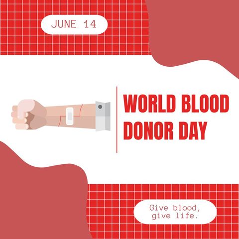 world blood donor day awareness with stylized arm graphic - Download Free Stock Templates Pikwizard.com