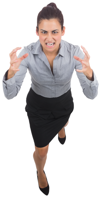 Angry Businesswoman on Transparent Background Showing Frustration - Download Free Stock Videos Pikwizard.com