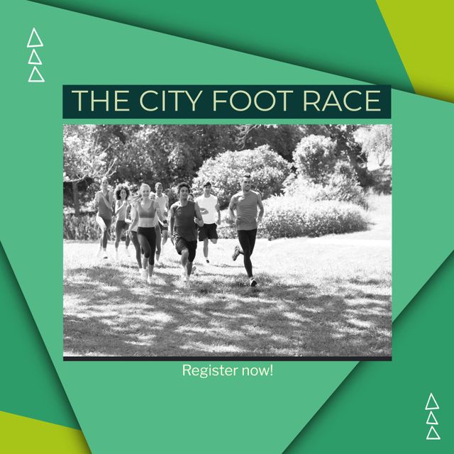 Diverse Group Participating in City Foot Race - Download Free Stock Templates Pikwizard.com