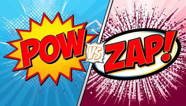 Dynamic Comic Book Pop Art with POW vs ZAP