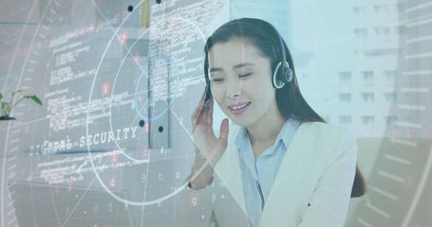 Businesswoman Analyzing Data with Technology Interface - Download Free Stock Images Pikwizard.com