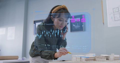 Architect Integrating Technology with Augmented Reality Display