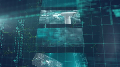 Futuristic Digital Data Processing Over Abstract Grid