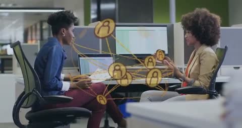 Collaborative Teamwork in High-Tech Office Environment