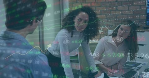 collaborative business team monitoring stock market data - Download Free Stock Images Pikwizard.com