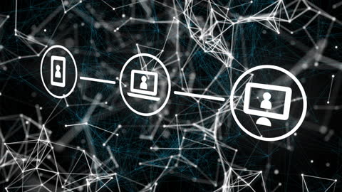 Digital Connectivity Animation with Network Interface
