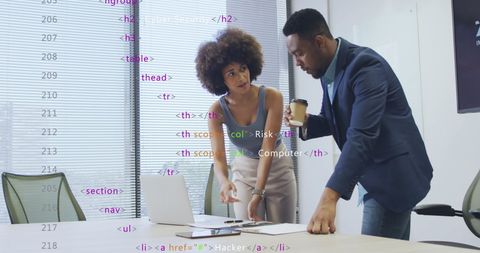 Collaborating on Data Security Strategies at Office - Download Free Stock Images Pikwizard.com
