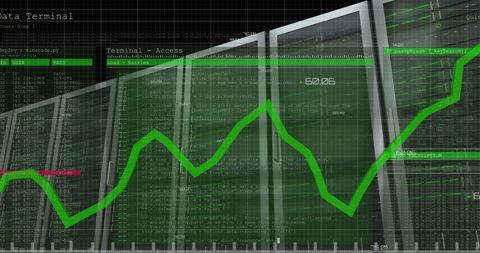 Digital Interface Concept with Data Processing on Servers - Download Free Stock Images Pikwizard.com