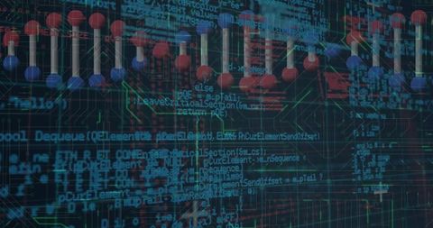 Digital dna strands overlapping data code interface