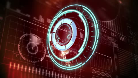 Digital Interface with Futuristic Circular Pattern