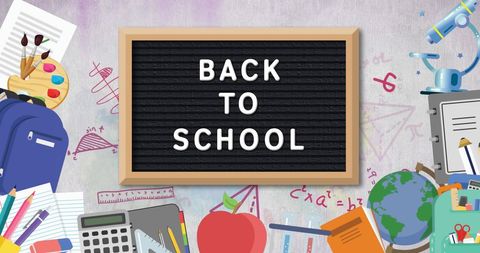 Back to School Concept With Colorful School Supplies - Download Free Stock Images Pikwizard.com