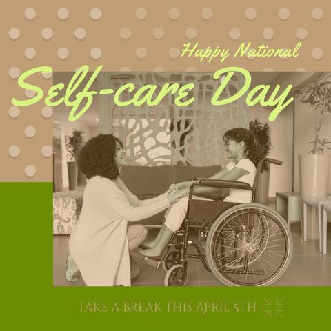 Celebrating national self-care day with mother and child