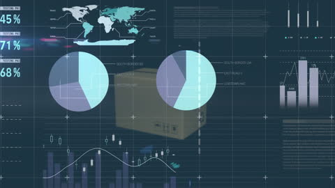Digital Data Analytics Concept with Graphs