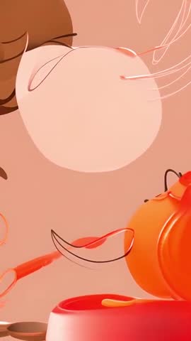 Dynamic Abstract Art with Vibrant Colors and Fluid Shapes