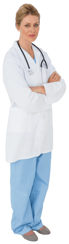 Confident Blond Female Doctor Transparent Background - Download Free Stock Videos Pikwizard.com