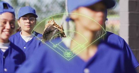 Youth Baseball Team Huddling with Field Diagram Overlay - Download Free Stock Images Pikwizard.com