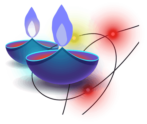 gradient diyas with glowing orbs on transparent background - Download Free Stock Videos Pikwizard.com