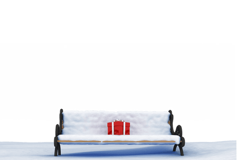 red gift box on snowy bench with transparent background - Download Free Stock Videos Pikwizard.com