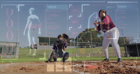Digital Interface Analyzing Baseball Batter Action