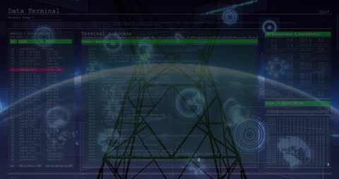 Futuristic Data Processing and Cybersecurity Concept