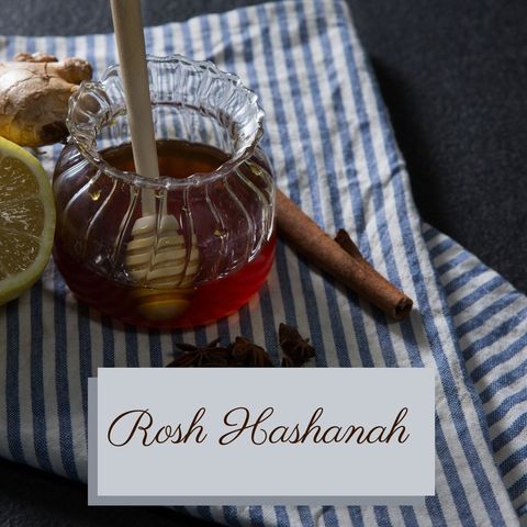 celebrating rosh hashanah: honey and spices on rustic cloth - Download Free Stock Templates Pikwizard.com