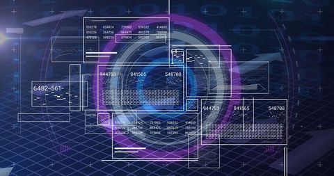 Futuristic Data Interface with Tech Patterns and Codes - Download Free Stock Images Pikwizard.com