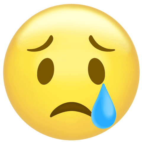 sad emoji face with blue teardrop on transparent background - Download Free Stock Videos Pikwizard.com