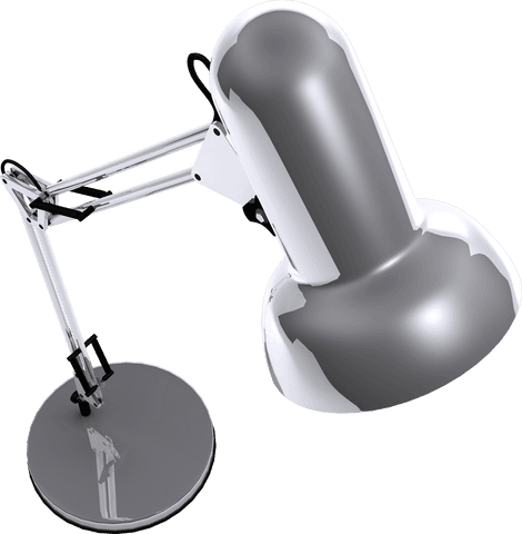 transparent silver metal desk lamp with sprung joints - Download Free Stock Videos Pikwizard.com