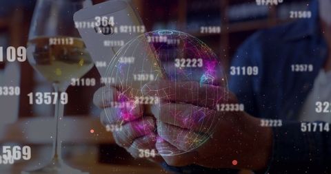 Digital Network Interface Merging with Reality - Download Free Stock Images Pikwizard.com