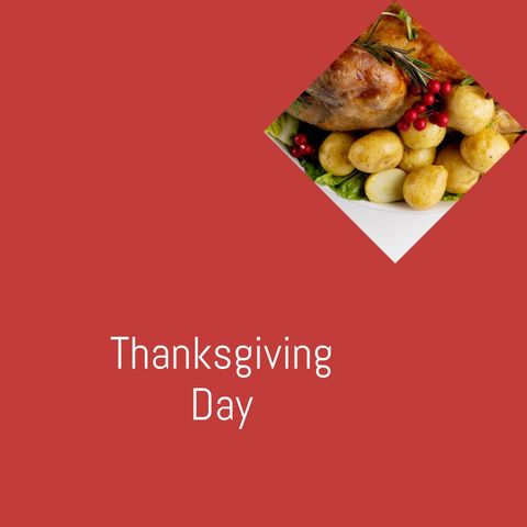 Thanksgiving Day Background with Festive Dinner Illustration