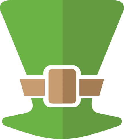 leprechaun hat icon with buckle on transparent background - Download Free Stock Videos Pikwizard.com