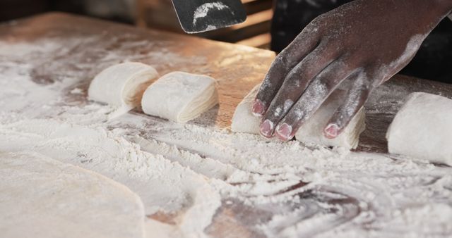 Hands Preparing Dough for Baking - Download Free Stock Images Pikwizard.com