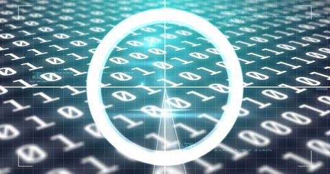 Scope Scanning Over Binary Code Representing Data Processing - Download Free Stock Images Pikwizard.com
