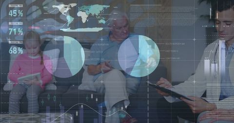 Healthcare Professional Discussing Global Medical Data Trends