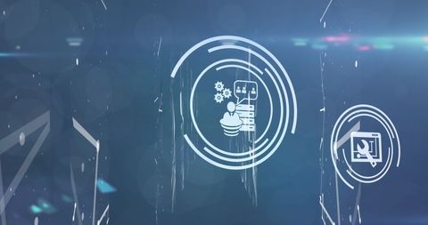 Abstract Global Connection with Data Processing Icons - Download Free Stock Images Pikwizard.com