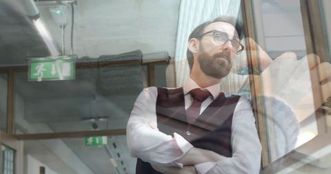 Pensive Executive Planning Future Strategies at Office