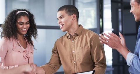 Colleagues Celebrating Professional Achievement