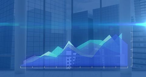 futuristic data visualization in urban financial district - Download Free Stock Images Pikwizard.com