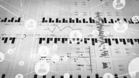 Global Network Connections Over Financial Data Visualization