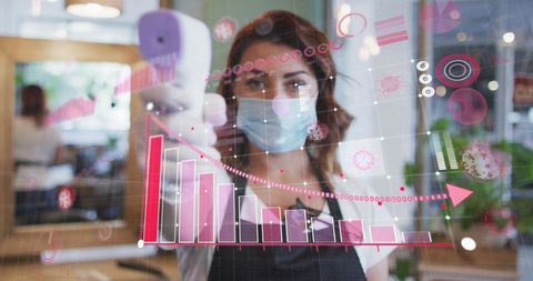 Hairdresser Taking Temperature Emphasizing Safe Practices During Pandemic