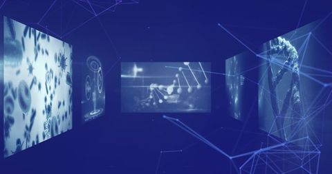 futuristic digital network blue data processing concept - Download Free Stock Images Pikwizard.com