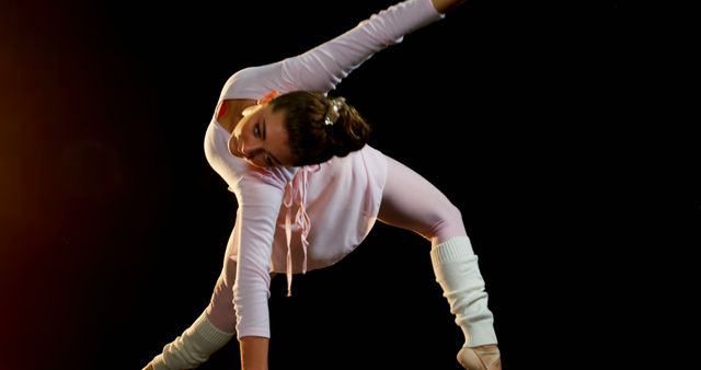 Female Ballet Dancer Stretching in Studio - Download Free Stock Images Pikwizard.com